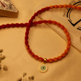 Enamelled Evil eye 92.5 Silver versatile pendant rakhi