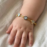 EvilEye-Blue-Evileye-Elephant-92.5 Silver adjustable kids bangle