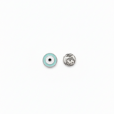 Evil eye pastel blue 92.5 silver Lapel pin