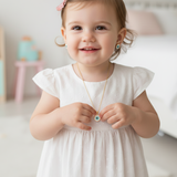 Evil eye enamel 92.5 silver necklace set