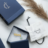 Customized name evil eye blue 92.5 silver brooch