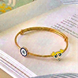 Evil-Eye-Bubbles 92.5 Silver adjustable kids bangle