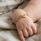 Evil-Eye-Bubbles 92.5 Silver adjustable kids bangle