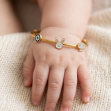 EvilEye-Bunny-Elephant-92.5 Silver adjustable kids bangle