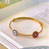 Evil-Eye-Captain-America 92.5 Silver adjustable kids bangle