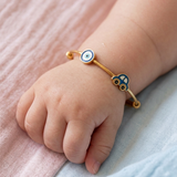 Evil-Eye-Car 92.5 Silver adjustable kids bangle