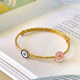 Evil-Eye-Donut 92.5 Silver adjustable kids bangle
