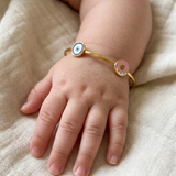 Evil-Eye-Donut 92.5 Silver adjustable kids bangle
