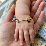 Evil-Eye-Hamsa 92.5 Silver adjustable kids bangle