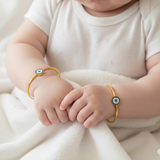 Evil eye original Silver adjustable kids bangle