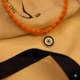 Enamelled Orignal Evil eye 92.5 Silver versatile pendant rakhi