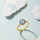 Evil eye 92.5 silver kids adjustable ring