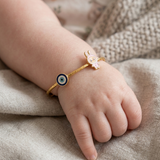 Evil-Eye-Labubu-Pink 92.5 Silver adjustable kids bangle