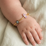 Evil-Eye-Labubu-Purple 92.5 Silver adjustable kids bangle