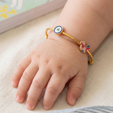 Evil-Eye-Mickey 92.5 Silver adjustable kids bangle