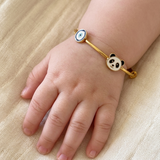 Evil-Eye-panda 92.5 Silver adjustable kids bangle