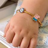 Evil-Eye-Peppa-Pig 92.5 Silver adjustable kids bangle