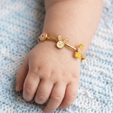 EvilEye-Pink-Bunny-Giraffe-92.5 Silver adjustable kids bangle