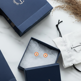 Evil eye 92.5 silver ear studs