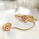 Evil Eye Pink 92.5 Silver Hathphool