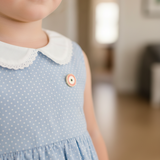 Evil eye Pastel pink 92.5 silver lapel pin