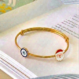 Evil-Eye-Santa 92.5 Silver adjustable kids bangle