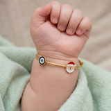 Evil-Eye-Santa 92.5 Silver adjustable kids bangle