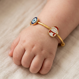 Evil-Eye-Snowman 92.5 Silver adjustable kids bangle