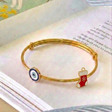 Evil-Eye-Socks 92.5 Silver adjustable kids bangle