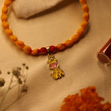 Enamelled Giraffe 92.5 Silver versatile pendant rakhi