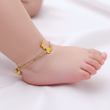 Giraffe 92.5 silver anklet for baby girl