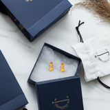 Giraffe 92.5 silver ear studs