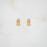 Giraffe 92.5 silver ear studs