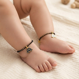 Car 92.5 silver kids BlackBeads Anklet