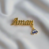 Customized name car 92.5 silver brooch