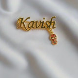 Customized name spiderman 92.5 silver brooch