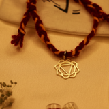 Solar plexus chakra 92.5 silver rakhi-pendant (Manipura)