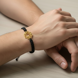 Solar plexus Chakra 92.5 silver Thread bracelet for him