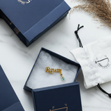 Customized name guitar 92.5 silver brooch