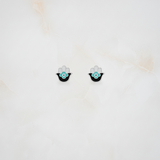 Hamsa 92.5 silver ear studs
