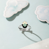 Hamsa 92.5 silver kids adjustable ring