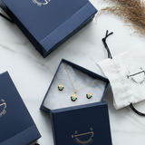 Hamsa enamel 92.5 silver necklace set