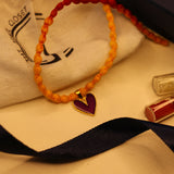 Enamelled Heart 92.5 Silver versatile pendant rakhi