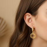 Heart Chakra 92.5 silver Cz hoops