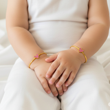 Heart Silver adjustable kids bangle