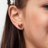 Heart 92.5 silver ear studs
