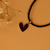 Heart kids black thread 92.5 silver nazarbattu