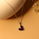 Heart charm 92.5 silver necklace