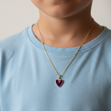 Heart charm 92.5 silver necklace