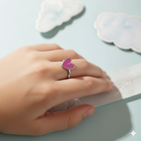 Heart 92.5 silver kids adjustable ring